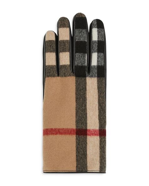 burberry check wool gloves|Burberry Gabriel Check Wool & Leather Gloves.